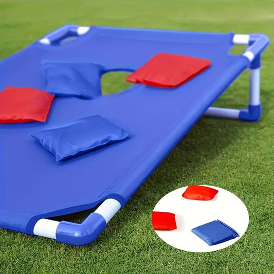 Portable Sandbag Toss Game Set - Foldable and Durable ABS Material, Includes 6 Sandbags, Ideal for Outdoor Parties, Camping, and Backyard Fun